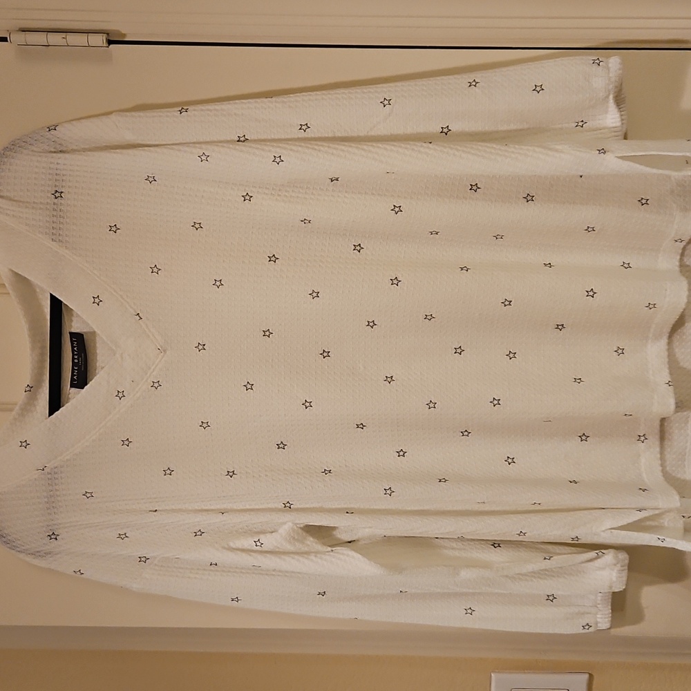 Lane Bryant Cream colored Long sleeved Textured Top Size 14/16